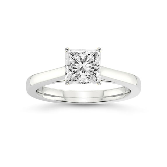 3 Carat IGI Certified Princess Shape Lab Grown Diamond Engagement Ring | 14K White Gold | Shye Petal Solitaire Lab Diamond Ring | FG-VS1-VS2 Quality Friendly Diamonds