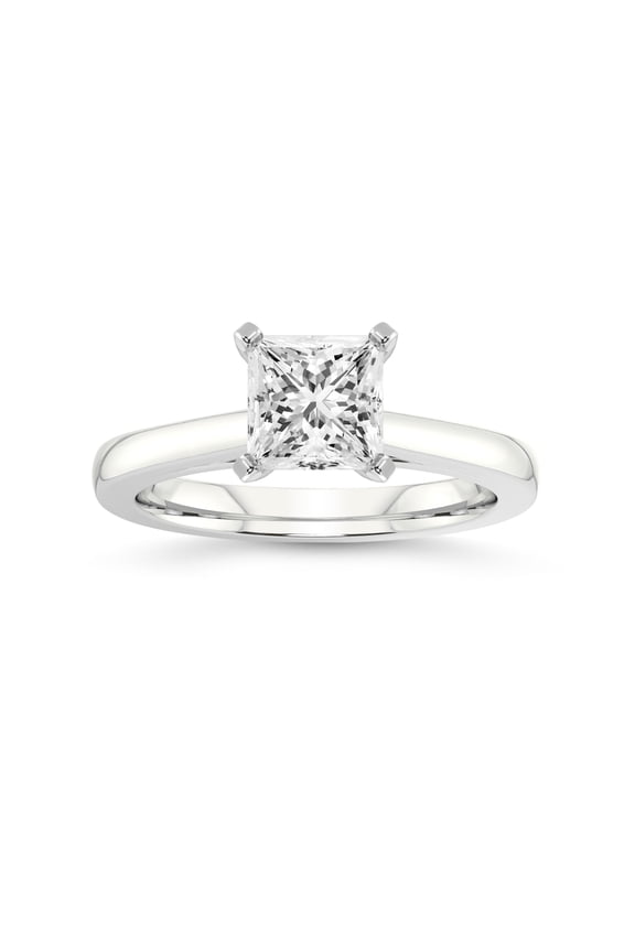 3 Carat IGI Certified Princess Shape Lab Grown Diamond Engagement Ring | 14K White Gold | Teagan Solitaire Lab Diamond Ring | FG-VS1-VS2 Quality Friendly Diamonds