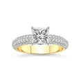 thumbnail image 1 of 3 Carat IGI Certified Princess Shape Lab Grown Diamond Engagement Ring | 14K Yellow Gold | Casimer Secret Halo Lab Diamond Ring | FG-VS1-VS2 Quality Friendly Diamonds, 1 of 1