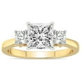 thumbnail image 1 of IGI Certified 3 Carat Princess Shape Lab Grown Diamond Engagement Ring | 14K White Gold | Intricacy Three Stone Lab Diamond Ring | FG-VS1-VS2 Quality Friendly Diamonds, 1 of 6