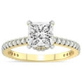 thumbnail image 1 of 3 Carat IGI Certified Princess Shape Lab Grown Diamond Engagement Ring | 14K Yellow Gold | Myra Secret Halo Lab Diamond Ring | FG-VS1-VS2 Quality Friendly Diamonds, 1 of 5