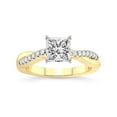 thumbnail image 1 of 3 Carat IGI Certified Princess Shape Lab Grown Diamond Engagement Ring | 14K Yellow Gold | Twisted Vine Lab Diamond Ring | FG-VS1-VS2 Quality Friendly Diamonds, 1 of 5