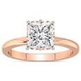 thumbnail image 1 of IGI Certified 3 Carat Princess Shape Lab Grown Diamond Engagement Ring | 14K Rose Gold | Malissa Solitaire Diamond Ring | FG-VS1-VS2 Quality Friendly Diamonds, 1 of 7