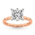 thumbnail image 1 of IGI Certified 3 Carat Princess Shape Lab Grown Diamond Engagement Ring | 14K Rose Gold |Solitaire Lab Diamond Ring | FG-VS1-VS2 Quality Friendly Diamonds, 1 of 6