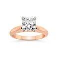 thumbnail image 1 of 3 Carat IGI Certified Radiant Shape Lab Grown Diamond Engagement Ring | 14K Rose Gold |Eloise Solitaire Knife Edge Lab Diamond Ring | FG-VS1-VS2 Quality Friendly Diamonds, 1 of 5
