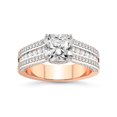 thumbnail image 1 of 3 Carat IGI Certified Radiant Shape Lab Grown Diamond Engagement Ring | 14K Rose Gold | Idris Secret Halo Lab Diamond Ring | FG-VS1-VS2 Quality Friendly Diamonds, 1 of 5