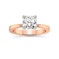 thumbnail image 1 of 3 Carat IGI Certified Radiant Shape Lab Grown Diamond Engagement Ring | 14K Rose Gold | Jannel Tapering Solitaire Lab Diamond Ring | FG-VS1-VS2 Quality Friendly Diamonds, 1 of 1