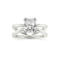 thumbnail image 1 of IGI Certified 3 Carat Radiant Shape Lab Grown Diamond Engagement Ring | 14K White Gold | Stella Criss Cross Solitaire Lab Diamond Ring | FG-VS1-VS2 Quality Friendly Diamonds, 1 of 5