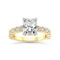 thumbnail image 1 of 3 Carat IGI Certified Radiant Shape Lab Grown Diamond Engagement Ring | 14K Yellow Gold | Cheryl Side Stone Lab Diamond Ring | FG-VS1-VS2 Quality Friendly Diamonds, 1 of 5
