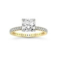 thumbnail image 1 of 3 Carat IGI Certified Radiant Shape Lab Grown Diamond Engagement Ring | 14K Yellow Gold | Claire Full Eternity Lab Diamond Ring | FG-VS1-VS2 Quality Friendly Diamonds, 1 of 6
