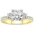 thumbnail image 1 of 3 Carat IGI Certified Radiant Shape Lab Grown Diamond Engagement Ring | 14K Yellow Gold | Trilogy Three Stone Lab Diamond Ring | FG-VS1-VS2 Quality Friendly Diamonds, 1 of 5