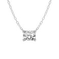 thumbnail image 1 of 3 Carat IGI Certified Radiant Shape Lab Grown Diamond Pendant Necklace For Women | Savannah Radiant Solitaire Diamond Pendant With Gold Chain | Platinum FG-VS Quality, 1 of 5
