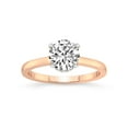 thumbnail image 1 of 3 Carat IGI Certified Round Shape Lab Grown Diamond Engagement Ring | 14K Rose Gold | Mystic Secret Halo Lab Diamond Ring | FG-VS1-VS2 Quality Friendly Diamonds, 1 of 4