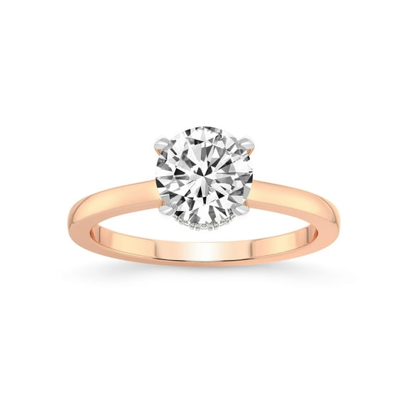 3 Carat IGI Certified Round Shape Lab Grown Diamond Engagement Ring | 14K Rose Gold | Mystic Secret Halo Lab Diamond Ring | FG-VS1-VS2 Quality Friendly Diamonds