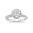 thumbnail image 1 of 3 Carat IGI Certified Round Shape Lab Grown Diamond Engagement Ring | 14K White Gold |Klarissa Halo Diamond Eternity Lab Diamond Ring | FG-VS1-VS2 Quality Friendly Diamonds, 1 of 6