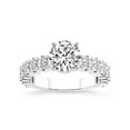thumbnail image 1 of 3 Carat IGI Certified Round Shape Lab Grown Diamond Engagement Ring | 14K White Gold | Lillian Eternity Oval Shape Side Lab Diamond Ring | FG-VS1-VS2 Quality Friendly Diamonds, 1 of 5