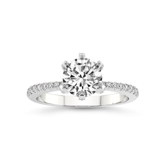 3 Carat IGI Certified Round Shape Lab Grown Diamond Engagement Ring | 14K White Gold |Mereia Secret Halo Lab Diamond Ring | FG-VS1-VS2 Quality Friendly Diamonds