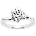 thumbnail image 1 of IGI Certified 3 Carat Round Shape Lab Grown Diamond Engagement Ring | 14K White Gold | Seraphina Twist Prongs Solitaire Diamond Ring | FG-VS1-VS2 Quality Friendly Diamonds, 1 of 8