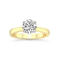thumbnail image 1 of 3 Carat IGI Certified Round Shape Lab Grown Diamond Engagement Ring | 14K Yellow Gold |Elsa Hidden Accents Solitaire Lab Diamond Ring | FG-VS1-VS2 Quality Friendly Diamonds, 1 of 5