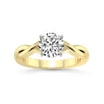 thumbnail image 1 of 3 Carat IGI Certified Round Shape Lab Grown Diamond Engagement Ring | 14K Yellow Gold | Intertwine Bliss Solitaire Lab Diamond Ring | FG-VS1-VS2 Quality Friendly Diamonds, 1 of 5