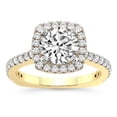 thumbnail image 1 of IGI Certified 3 Carat Round Shape Lab Grown Diamond Engagement Ring | 14K White Gold | Valerie Euro Shank Halo Lab Diamond Ring | FG-VS1-VS2 Quality Friendly Diamonds, 1 of 7