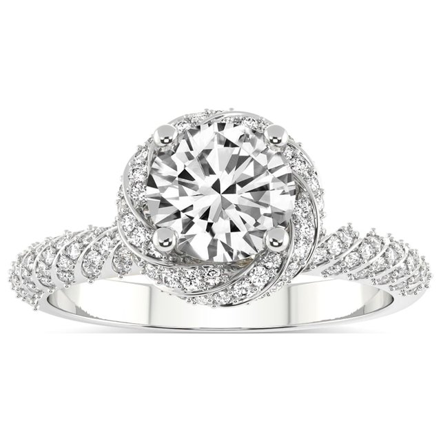 3 Carat IGI Certified Round Shape Lab Grown Diamond Engagement Ring