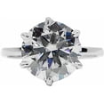 thumbnail image 1 of 3 Carat Moissanite Diamond Engagement Ring Big Moissanite Solitaire Engagement Ring For Women, 1 of 5