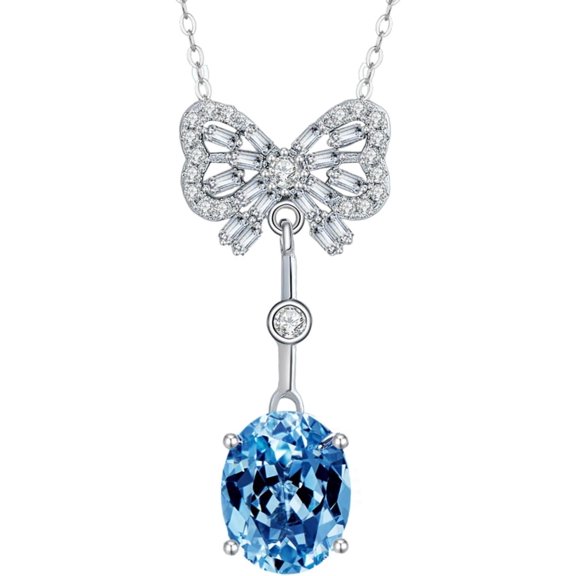 3 Carat Moissanite Pendant Necklace Women's Diamond Necklace 18K White Gold Lab Diamond Pendants for Necklaces for Women Moissanite Necklace for Wife Lab Diamond Necklace