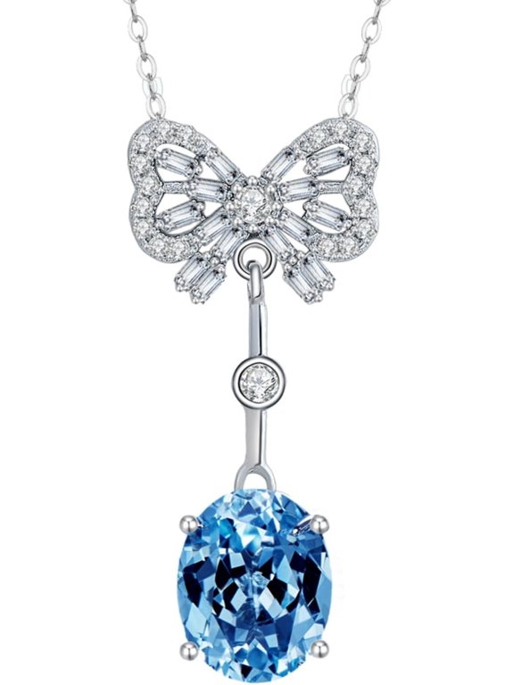 3 Carat Moissanite Pendant Necklace Women's Diamond Necklace 18K White Gold Lab Diamond Pendants for Necklaces for Women Moissanite Necklace for Wife Lab Diamond Necklace