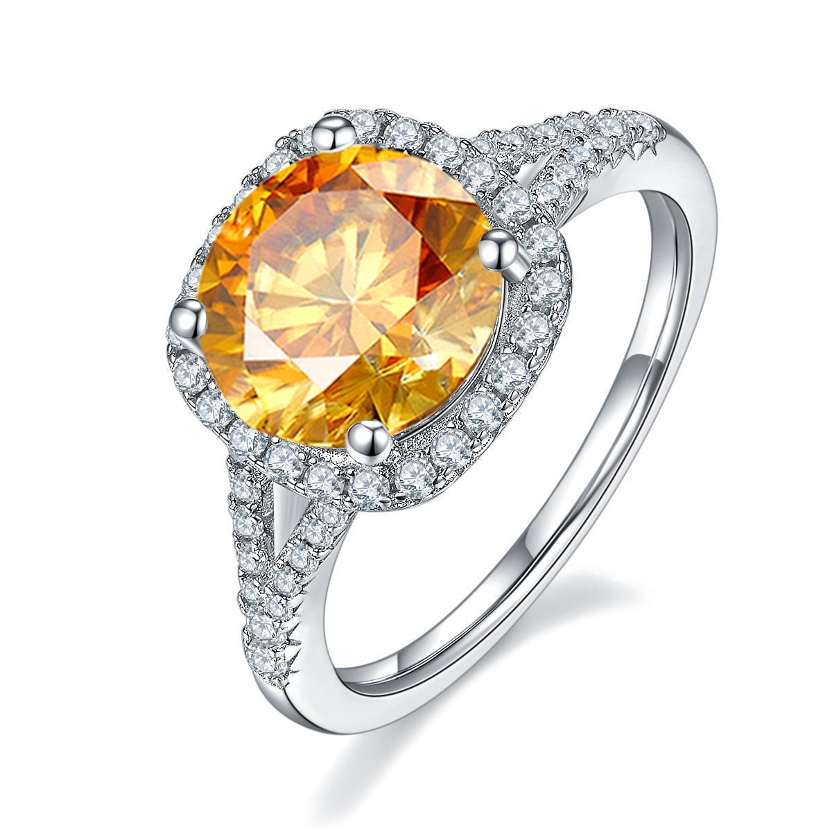 3 Carat Moissanite Ring for Womens Sterling Silver Moissanite Diamond Ring Moissanite Engagement Rings for Women Moissanite Wedding Rings Women's Moissanite Promise Rings