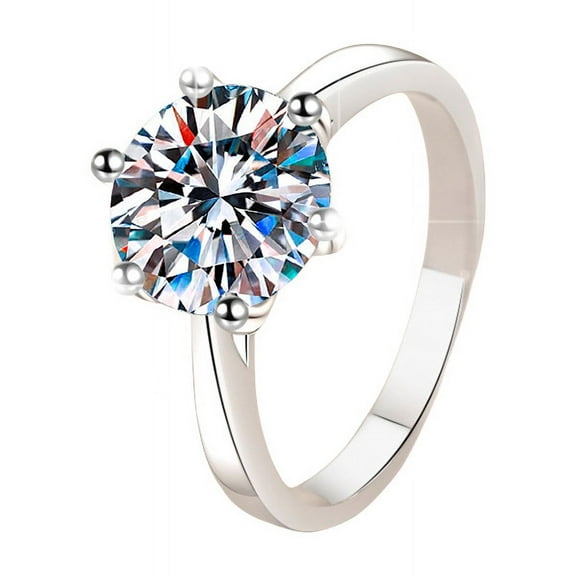 3 Carat Moissanite Rings for Women D-Color Clarity 18K Moissanite Wedding Ring Set for Bridal Set Simulated Diamond Promise Ring Fiancee Lab Grown Diamond Engagement Rings Lady