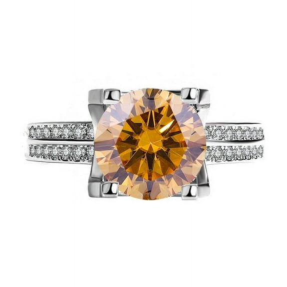 3 Carat Moissanite Rings for Women D-Color Clarity Moissanite Wedding Rings Set for Bridal Simulated Diamond Promise Ring Fiancee Lab Grown Diamond Travel Rings for Lady
