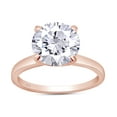 thumbnail image 1 of AFFY 3CT Moissanite Solitaire Engagement Ring for Women in 18K Rose Gold Sterling Silver-7.5, 1 of 7