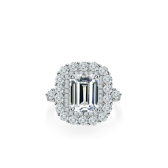 3 Carat Moissanite Wedding Ring Set for Bridal Set D-Color Clarity 18K Moissanite Rings for Women Simulated Diamond Promise Ring Fiancee Lab Grown Diamond Engagement Rings Lady