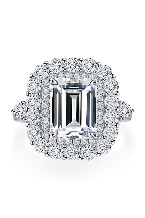 3 Carat Moissanite Wedding Ring Set for Bridal Set D-Color Clarity 18K Moissanite Rings for Women Simulated Diamond Promise Ring Fiancee Lab Grown Diamond Engagement Rings Lady