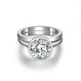 thumbnail image 1 of 3 Carat Moissanite Wedding Ring Set for Women Solitaire D Color VVS1 Clarity Bridal Ring Set S925 Sterling Silver Engagement Ring Sets Size 5-9, 1 of 9