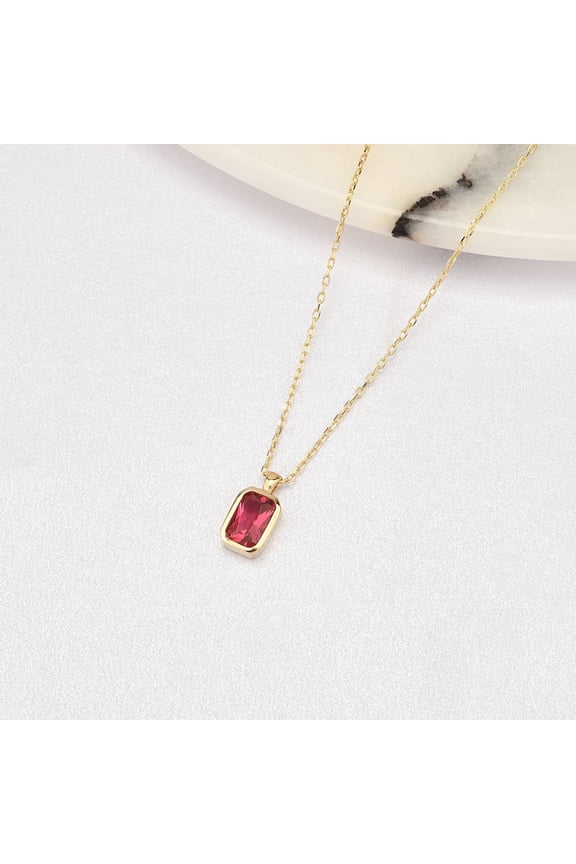 3 Carat Natural Certifed 925 Sterling Silver Red Ruby Gemstone Pendant Woman Gift
