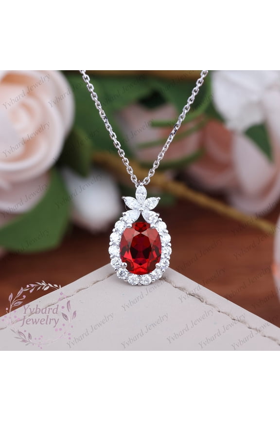 3 Carat Natural Oval Cut Ruby in Gold Plated Jewelry Valentine Gift For Loved One