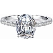 3 Carat Oval Cut Moissanite Ring for Women Lab Diamond Wedding Rings Moissanite Engagement Rings S925 Sterling Silver Moissanite Womens Diamond Anniversary Ring