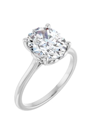 3 Carat Oval Lab Grown Diamond Engagement Ring