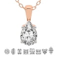 thumbnail image 1 of 3 Carat Pear IGI Certified Lab Grown Diamond Pendant Necklace For Women | FG-VS Solitaire Pendant Necklace 14K Yellow Gold | Martina Solitaire, 1 of 6
