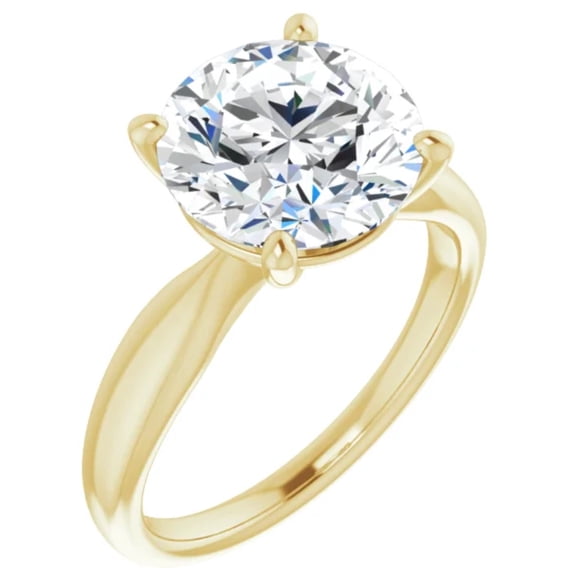3 Carat Round Brilliant Lab Diamond Engagement Ring