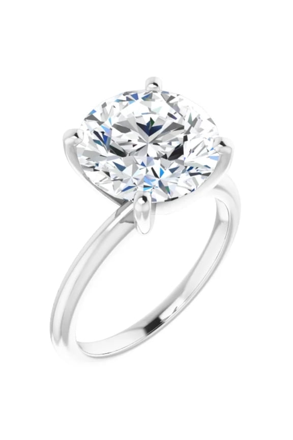 3 Carat Round Lab Grown Diamond Engagement Ring