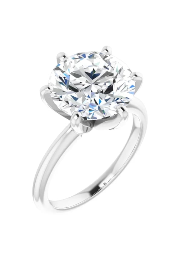 3 Carat Round Lab Grown Diamond Engagement Ring