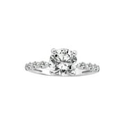 3 Carat T.G.W. Created White Sapphire Sterling Silver Glacial Gem Engagement Ring by Keepsake