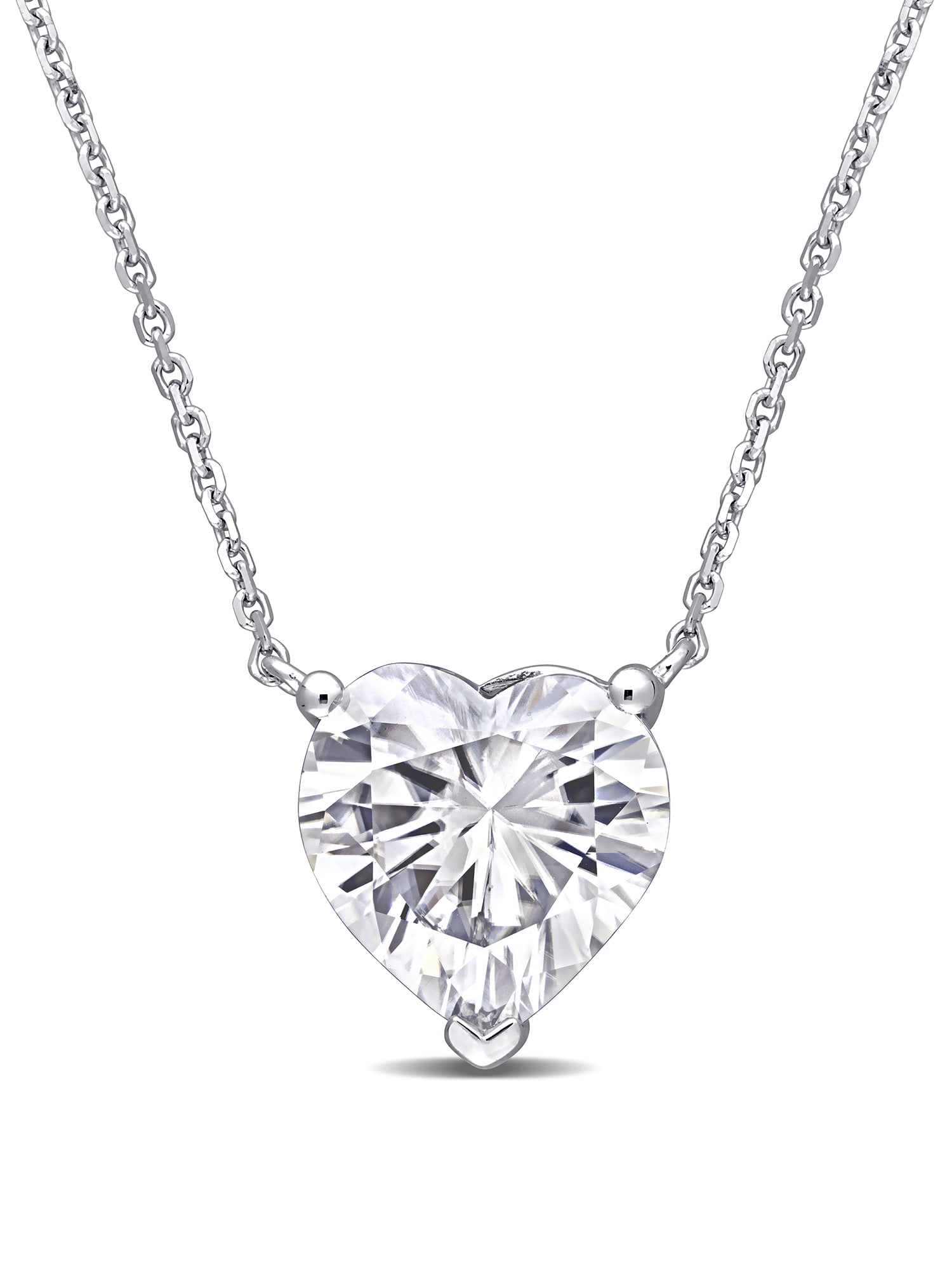 Heart shaped solitaire pendant sale