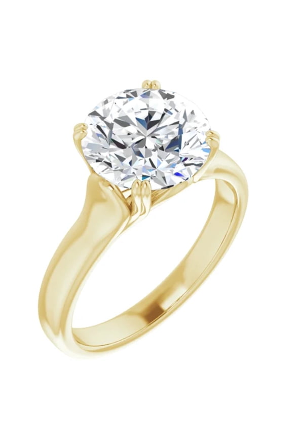 3 Carat Thick Band Lab Diamond Engagement Ring