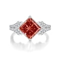 thumbnail image 1 of 3 Carat Women Moissanite Ring D Color VVS1 Clarity Princess Cut Engagement Ring 925 Sterling Silver Diamond Ring Size 5-10, 1 of 6