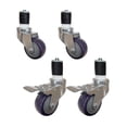 thumbnail image 1 of 3" Casters for Stainless Steel Work Table | Wheels for Metal Prep Tables | Set of 4, 1 of 1