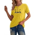 thumbnail image 1 of 3 Cats Print Cute Short Sleeve T-Shirt For Women, 1 of 5